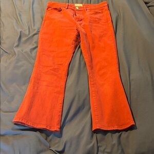 Frame Denim Le Crop Mini Boot Jeans in Rust